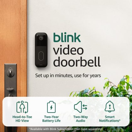Blink Video Doorbell (newest model) – Head-to-toe HD view